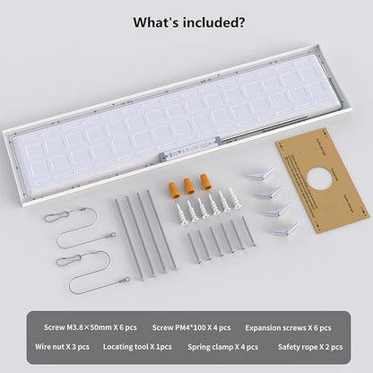 AIKVSXER 36 Pack 1x4 LED Flat Panel Light, 50W 5500LM Surface Mount Ceiling