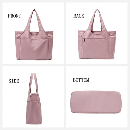 SOYMWIN Tote Bag for Women,Large Tote Bag with Compartments and Multiple Pockets,Quilted Shoulder Bag for Travel Work Sports