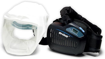 SHINE Air Purifying Respirator,Approved 3 Levels Airflow Control, High-efficiency Li-ion Battery PAPR Kit (P-SH200)