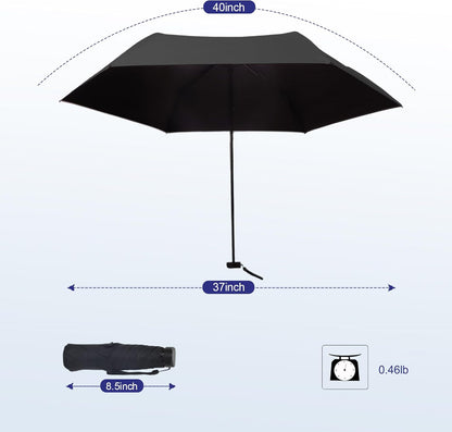 SoulRain 42" Travel Sun & rain Umbrella, Lightweight Windproof Umbrella, Portable Lightweight Compact Parasol with 99% UV Protection for women and men