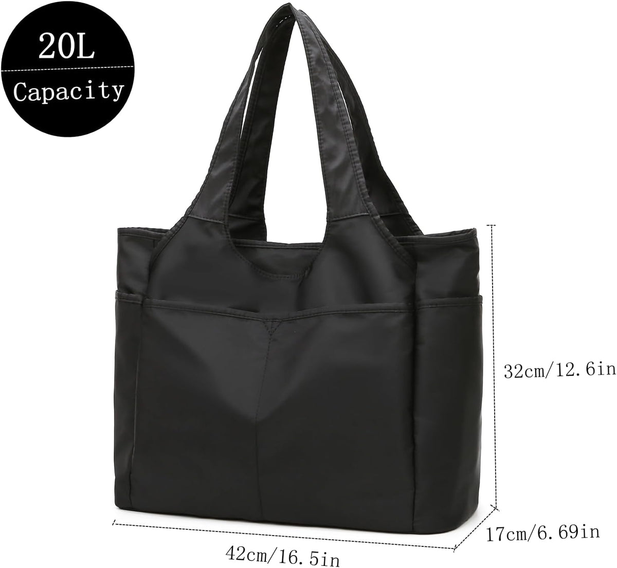 SOYMWIN Tote Bag for Women,Large Tote Bag with Compartments and Multiple Pockets,Quilted Shoulder Bag for Travel Work Sports