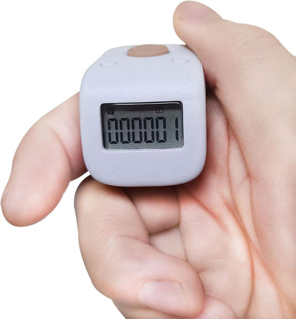 Rechargeable Silent Finger Counter 6 Channels Digital Tasbih Tally Clicker with LED for Prayer Knitting Sports Gift