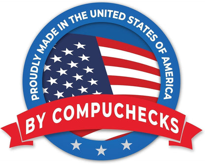 Compuchecks Top Blank Check Paper - 100 Pack, Quick-Books & Laser Printer Compatible - Security Business Checks with Voucher - 8.5" x 11" Gold Pinstripe