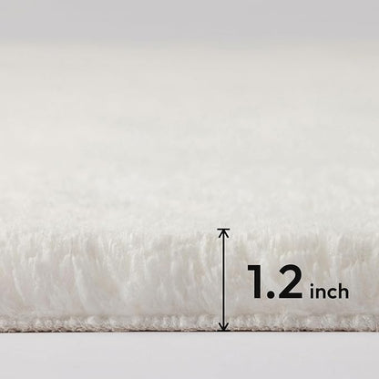 Ashler HOME DECO Ultra Soft Faux Rabbit Fur Chair Couch Cover Area Rug for Bedroom Floor Sofa Living Room Pink 2.2 x 6 Feet