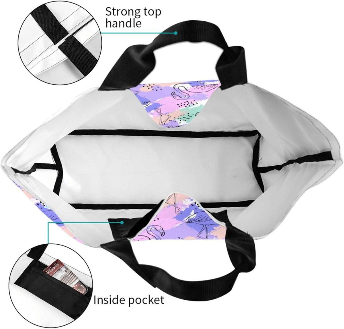Tote Bag Beach Bag for Women Reusable Grocery Large Shopping Shoulder Bag Travel Handbag