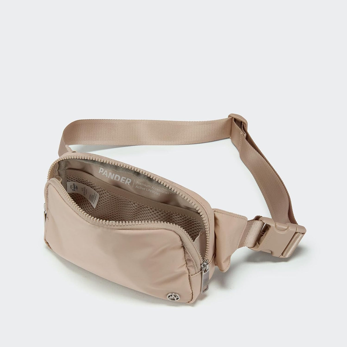 Pander Belt Bag Large 2L, Nylon Fanny Pack Purse for Women and Men with Adjustable Strap
