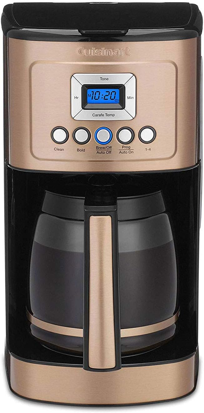 Cuisinart Coffee Maker, 14-Cup Glass Carafe, Fully Automatic for Brew Strength Control & 1-4 Cup Setting, Stainless Steel, DCC-3200CP, Copper