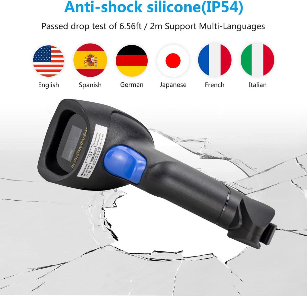 NetumScan Bluetooth 1D Bar Code Scanner, 3 in 1 Automatic Wireless Barcode Scanner Handheld USB CCD Barcode Reader for Store, Warehouse POS, Computer, Tablet, iPhone, iPad, Android