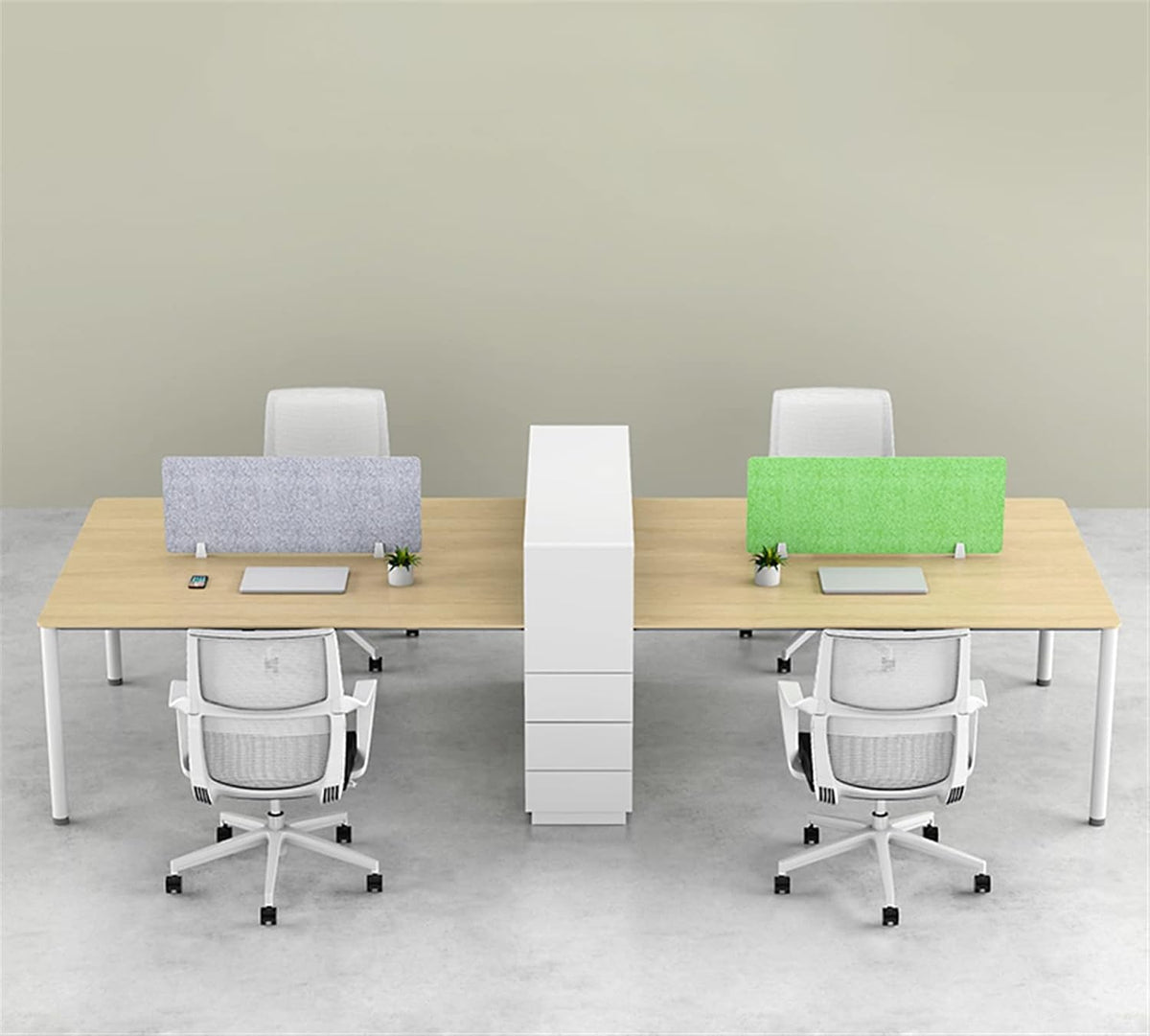 Icegrey Acoustic Desk Divider Privacy Panel Removable Sound Absorbing Desk Partition Board with 2 Clips for Student Call Centers Offices Braries Classrooms Library, White, 31.2x11.7