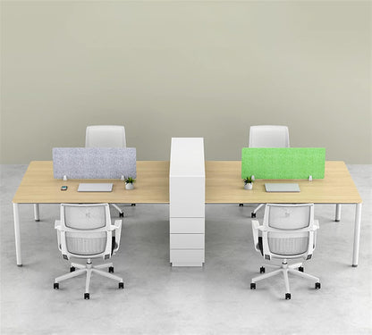 Icegrey Acoustic Desk Divider Privacy Panel Removable Sound Absorbing Desk Partition Board with 2 Clips for Student Call Centers Offices Braries Classrooms Library, Brown Yellow, 31.2x11.7"