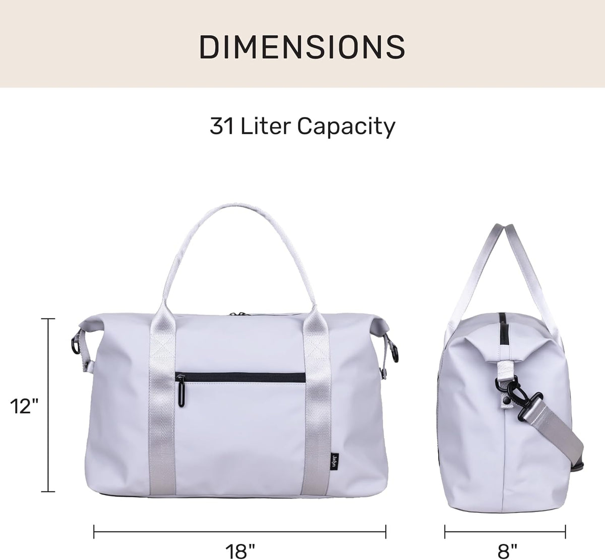 Jadyn Lola Travel Bag, Weekender/Overnight Duffel, Gym Tote Bag for Women, Men