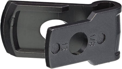 Secure 1/8 Inch Premium R Type UV Black Nylon Screw Mount Cable Clamp for Wire Management - 100 Pack
