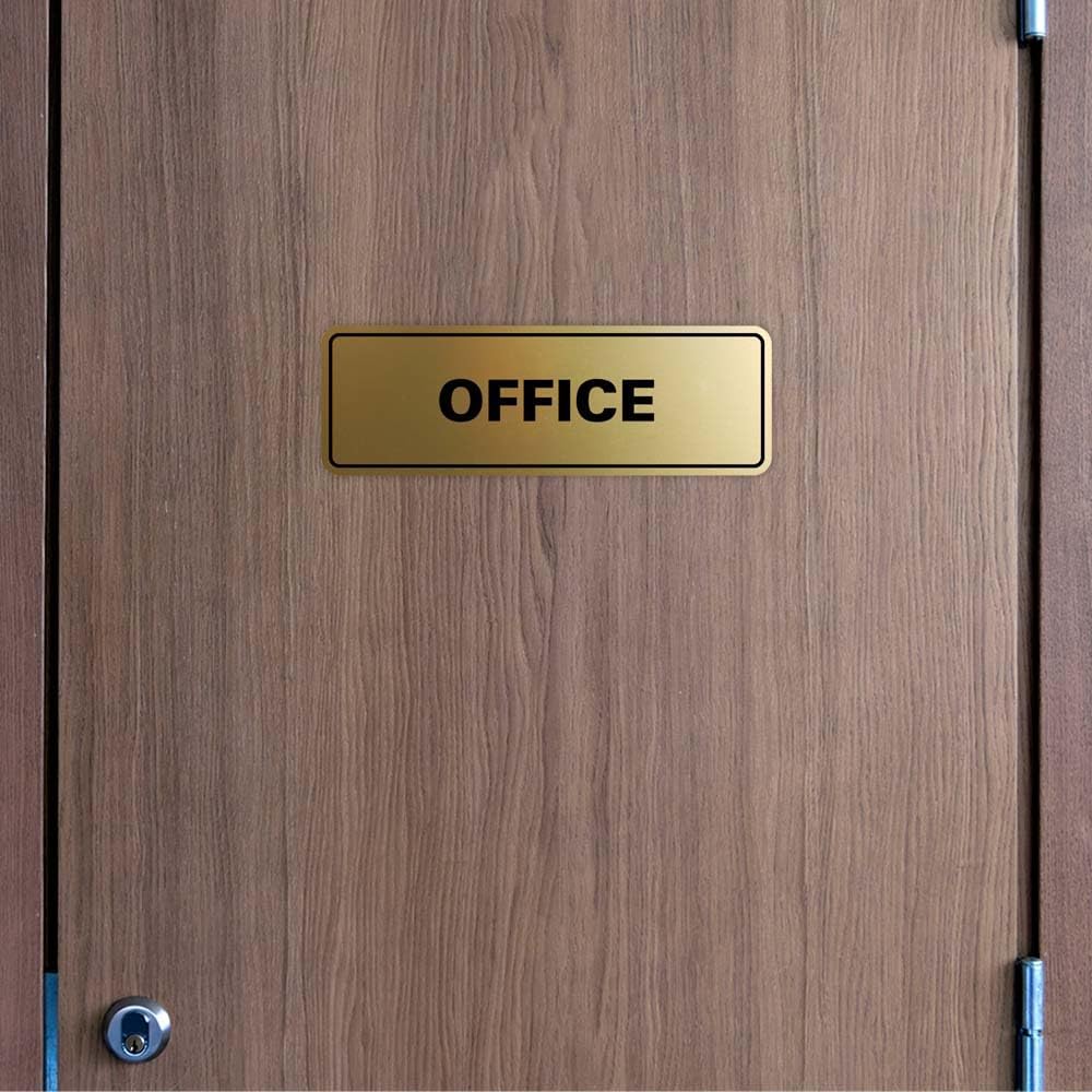 Signs ByLITA Standard Office Sign - Professional Business Signage - Easy to Install (Light Grey/Burgundy) - Medium 1 Pack