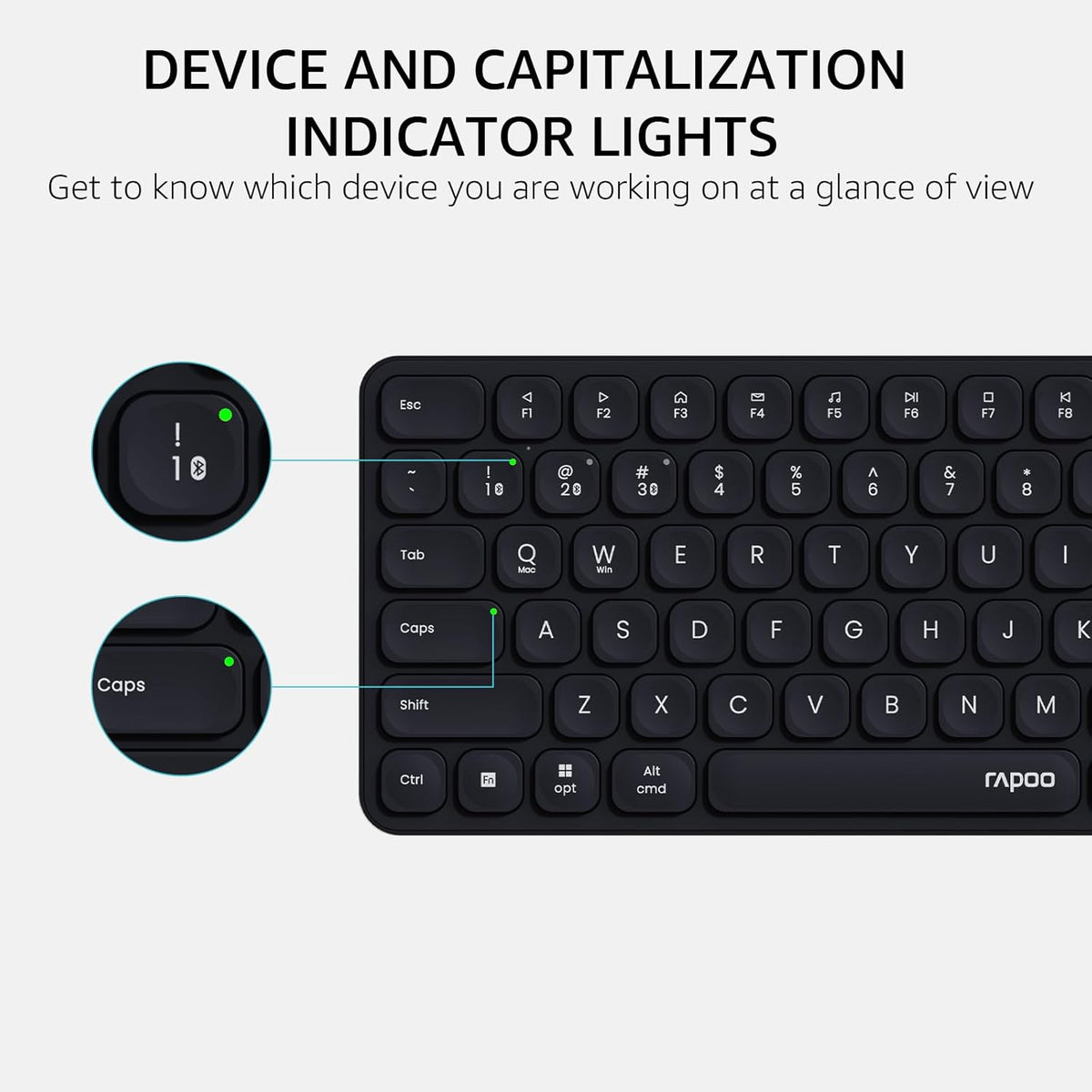 Rapoo 9360M Wireless Keyboard and Mouse Combo, Blade-Series E9310M 99-Key Ultra-Thin Keyboard and M300G Silent Mouse, Support 4 Devices, Quiet, Compact, Battery Powered, for Windows/Mac/Linux/Chrome
