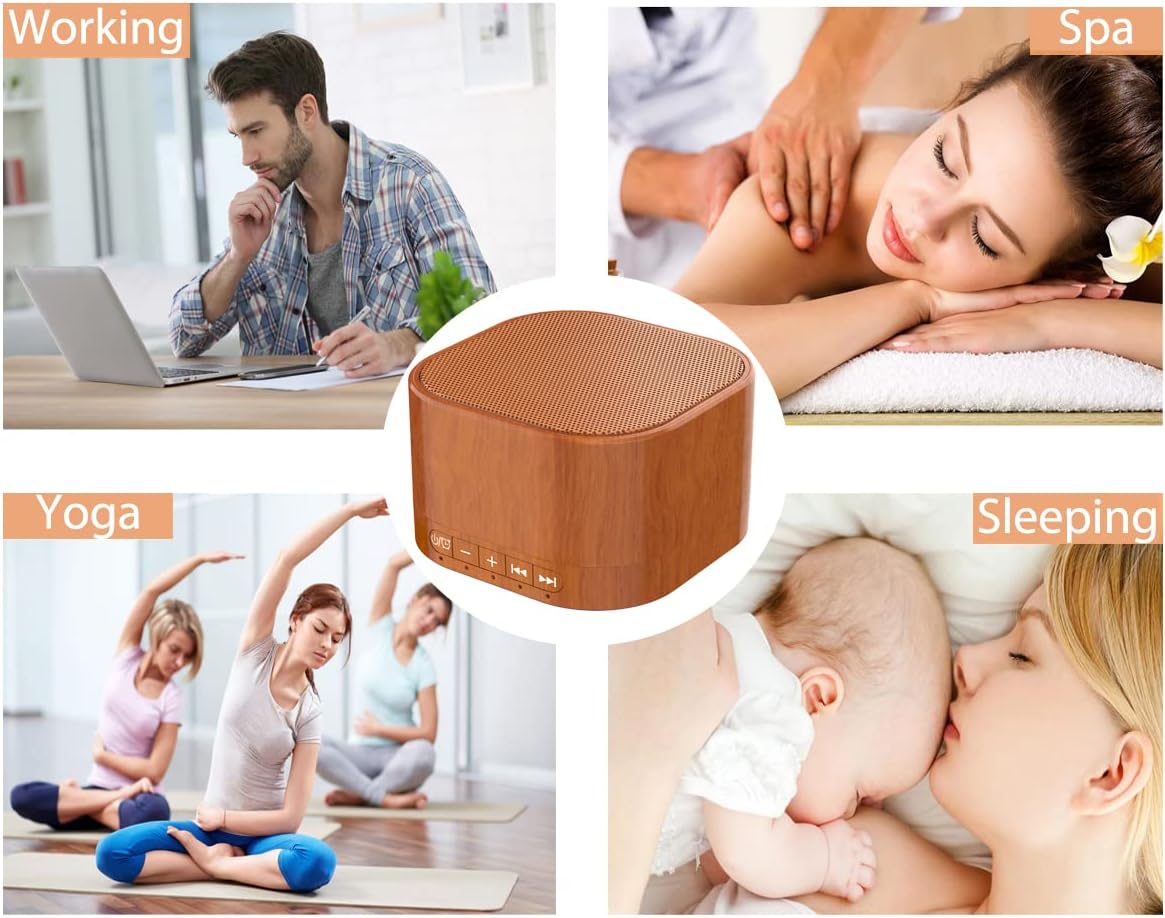 Magicteam Sound Machines White Noise Machine with 20 Non Looping Natural Soothing Sounds and Memory Function 32 Levels of Volume Powered by AC or USB and Sleep Sound Timer Therapy for Baby Kids Adults