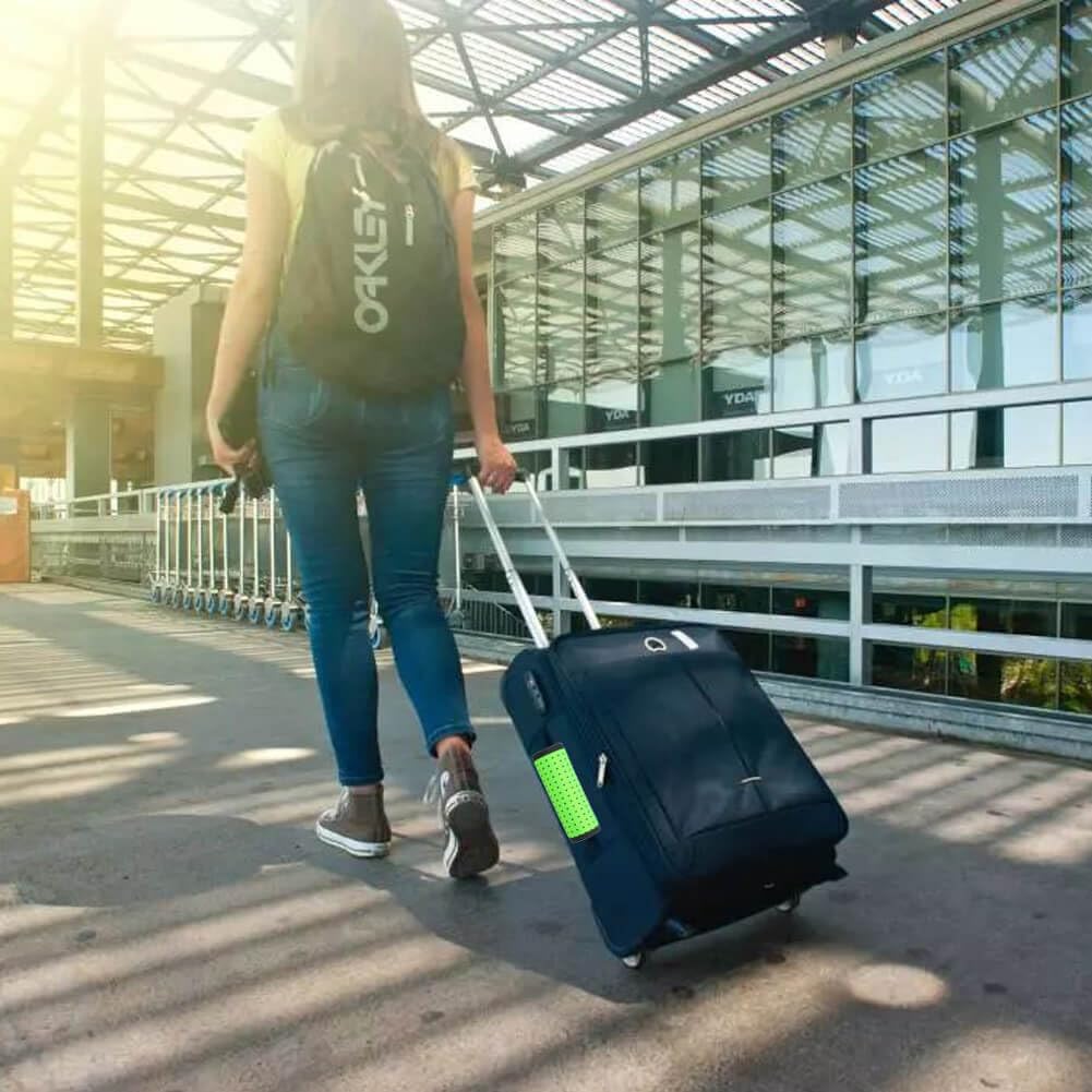 Luggage Handle Wrap for Suitcase-Printed Bright Neoprene Luggage Tags/Grips/Identifiers/Markers/Covers/Gripper for Suitcases Carry On Bags 5 Packs (Neon Green-5 Packs)