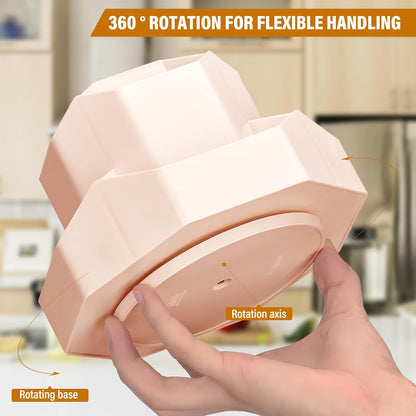 360 Degree Rotation Pen Holder,9 Slots Pencil Holder for Desk,Desk Organizer,Desk Accessories & Workspace Organizers,Apply Office, School, Home（Pink