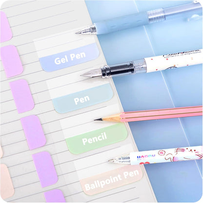 ELII 480 Pcs Morandi Tabs 2 Inch Sticky Index Tabs,Book Tabs Writable and Repositionable File Tabs Flags, Colored Page Markers 12 Colors