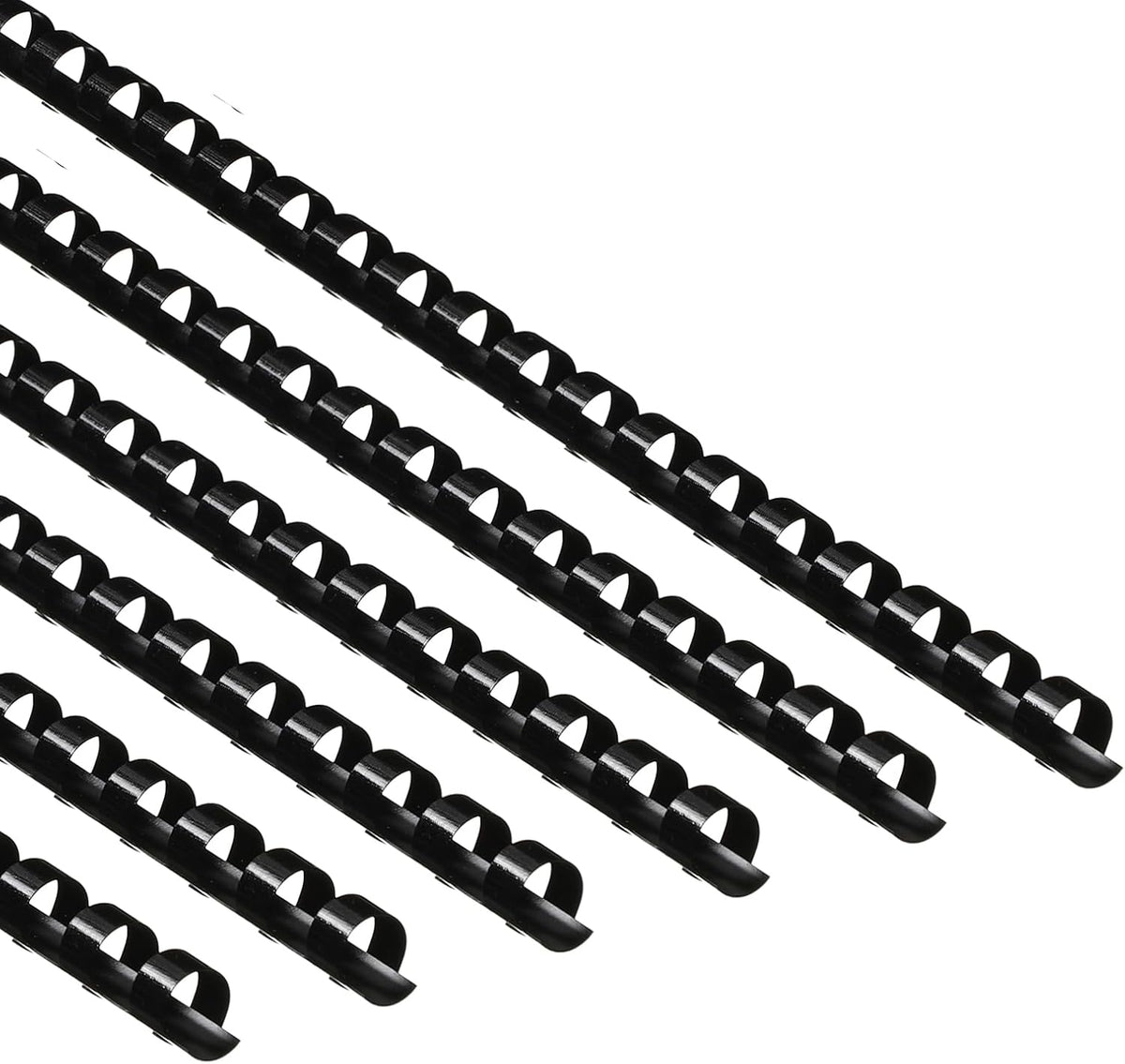 Yunsailing 150 Pack Plastic Binding Combs Plastic Binder Comb Ring 19 Ring Binding Spines Letter Size Spiral coils for Notebook Calendar(3/8 in,Black)