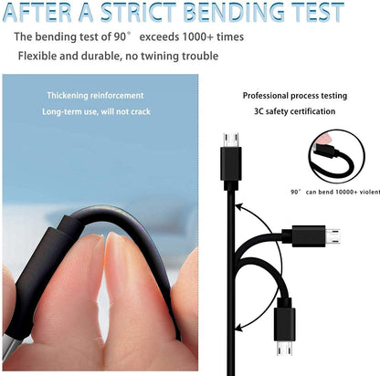 5V 2A 1A Fast Wall Charger 6ft Micro USB Type B Charging Cable for Kindle Paperwhite 2-13, Oasis E-Reader, Fire HD HDX 6 7 8 10 Plus Kids Pro,Galaxy S7/S6/S5/S4/S2/S3/LG Android Phone & More