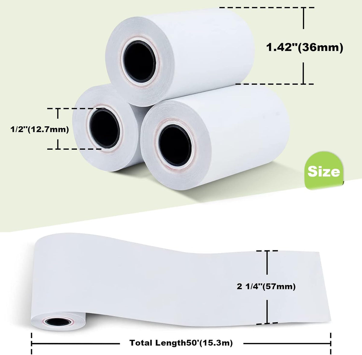 MFLABEL 2 1/4" x 50' Thermal Papers Cash Register POS Receipt Paper - 1500 Rolls