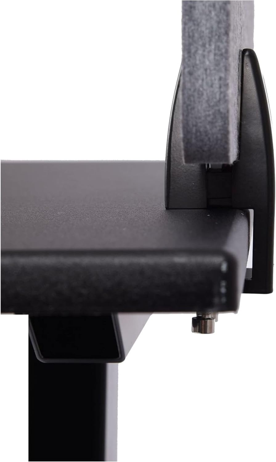 Stand Up Desk Store ReFocus Raw Clamp-On Acoustic Desk Divider Mounted Privacy Panel to Reduce Noise and Visual Distractions (Anthracite Gray, 23.6" x 16")