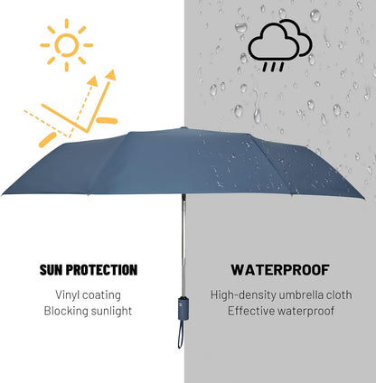 SY COMPACT Umbrella Automatic Travel Waterproof Light Folding Umbrellas Easy Carry for Women and Men