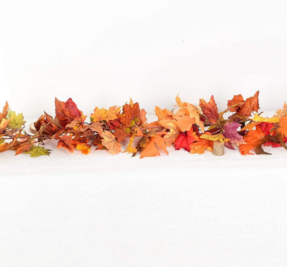 3 Pack Fall Maple Leaf Garland Artificial Maple Garland, Autumn Hanging Fall Leave Vines for Indoor Outdoor Wedding Thanksgiving Dinner Party Decor