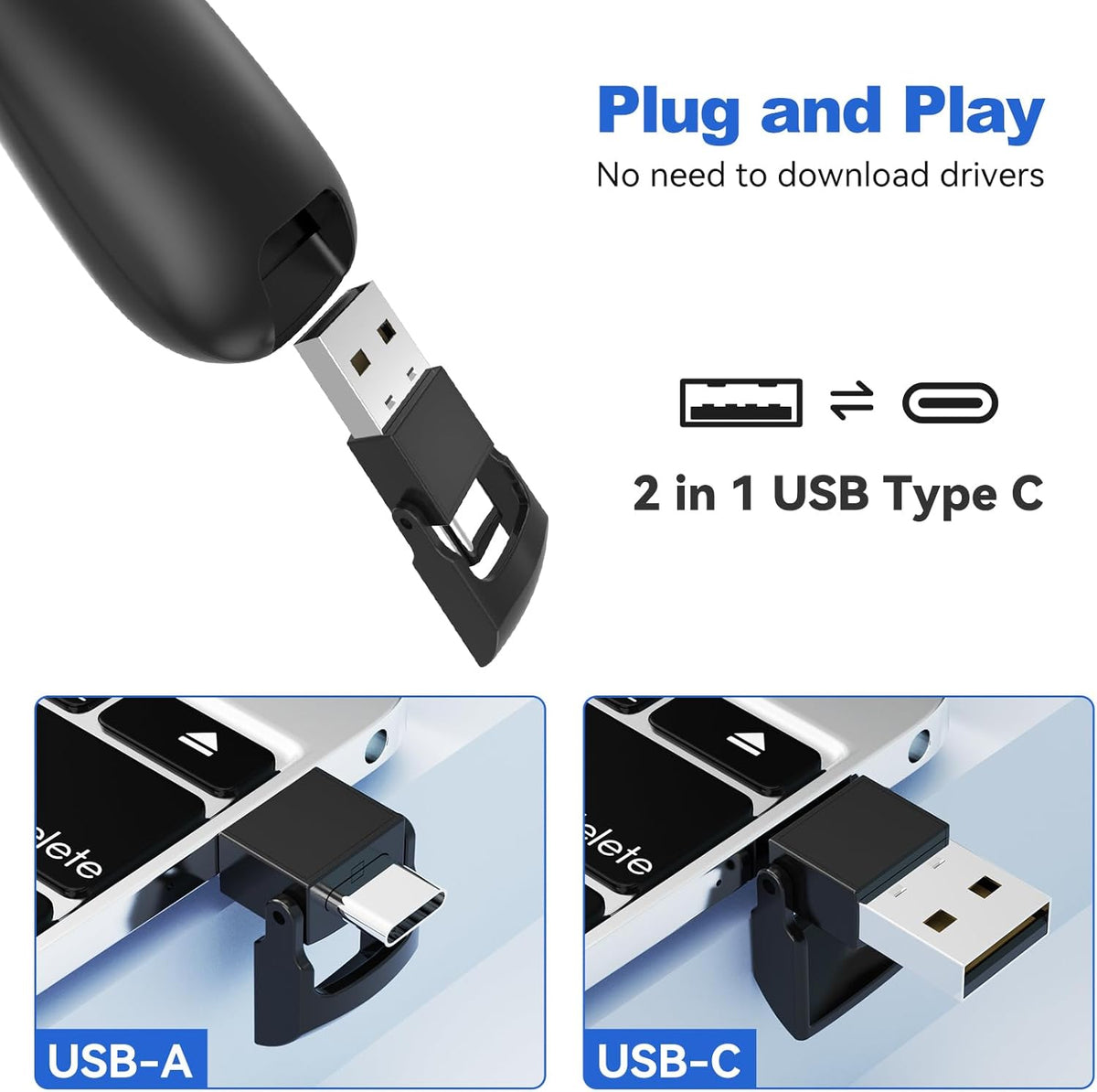 （4 Units） Presentation Clicker with 4 Cases Wireless Presenter Remote PowerPoint Pointer Slide Advancer for Mac Laptop PC Computer Keynote