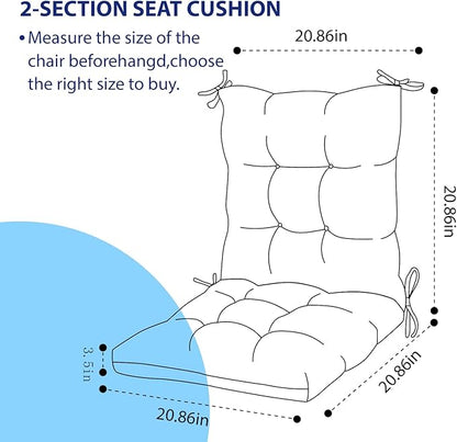 Outdoor Wicker Chair Cushion Waterproof Non Slip Patio Cushions for Outdoor Furniture,Thicken Indoor Chair Seat Pad for Dorm Office Dark Grey 41.7"*20.8"*3.5"