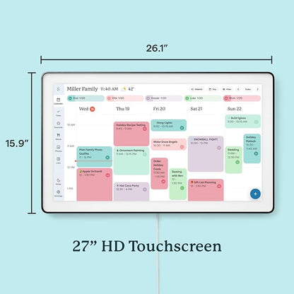 Skylight Calendar Max: 27-Inch Smart Digital Calendar & Chore Chart, Family
