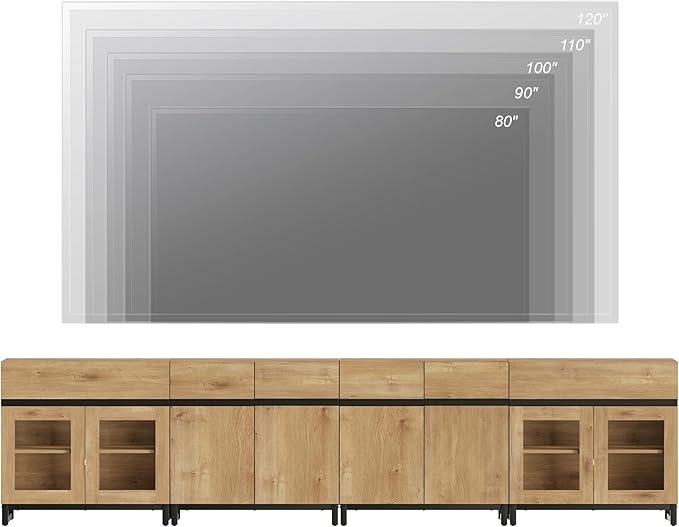 WAMPAT Modern TV Stand for TVs up to 120 inch, 4 in 1 TV Console