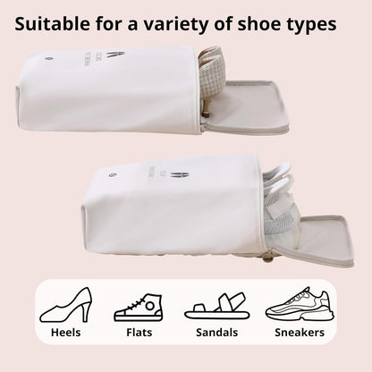 tianzong Shoe Bags for Travel, Water-resistant Shoe Storage Organizer with Zipper for Men and Women (Grey, T400-Beta)
