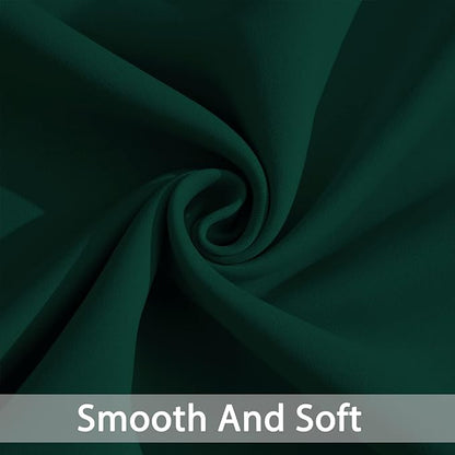 Yakamok Dark Green Blackout Curtains for Bedroom, Room Darkening Thermal Insulated Grommet Window Curtains, Light Blocking Blackout Drapes for Living Room, 38Wx72L inch,2 Panels