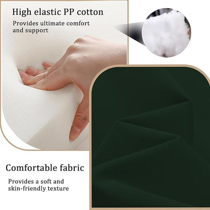 14 Pieces Outdoor Sectional Replacement Cushions for Patio Furniture, 4in Thick Outdoor Sofa Cushions for 6 Seat, Waterproof Deep Seat Couch Patio Cushion Set (Ink Green)