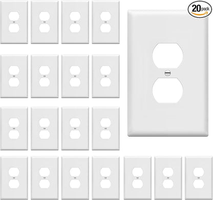 ENERLITES Jumbo Duplex Receptacle Outlet Wall Plate, Large Electrical Outlet