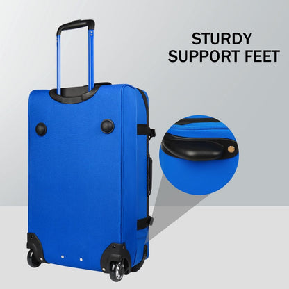 30'' Expandable Rolling Duffle Bag with Wheels,Expandable For Up to 15% More Space,Rolling Duffle Bag w/Handle,Carry on Luggage Travel Duffle Bags for Man Women#Blue