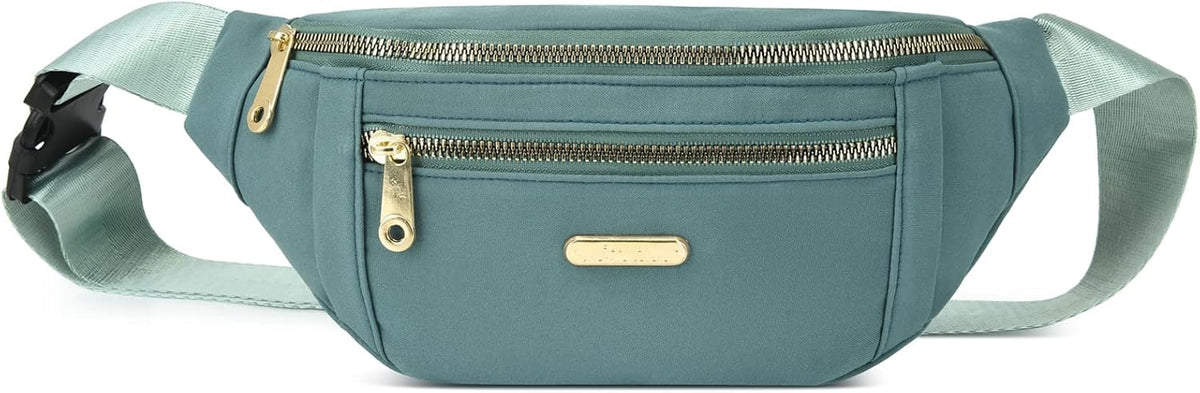 DAITET Crossbody Fanny Pack for Men&Women,Large Waist Bag & Hip Bum Bag with Adjustable Strap for Outdoors Workout Traveling Casual Running Hiking Cycling