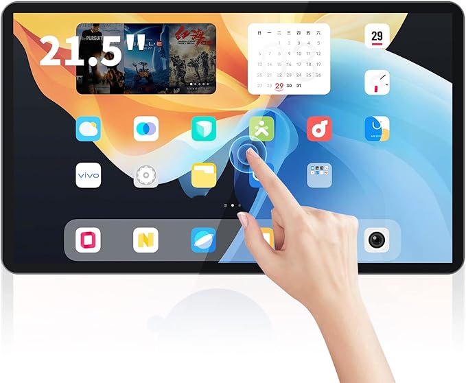 TouchWo 21.5 inch Android 14 Touchscreen Monitor Tablet, 16:9 FHD 1080P