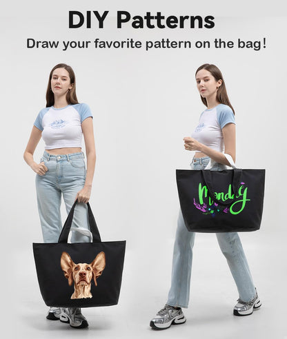 22'' 50L Large Canvas Bag, Extra Large Tote Bag for Women, Overnight Bags for Travel