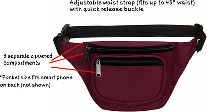 Fanny Pack, BuyAgain Quick Release Buckle Travel Sport Waist Fanny Pack Bag For Men Or Women
