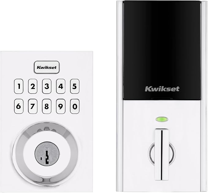 Kwikset HomeConnect 620 Z-Wave Long Range Enabled Keypad Smart Lock Convenient Keyless Entry, Customizable User Codes, Ring Alarm Compatible, Hub Required, Sold Separately Polished Chrome Contemporary