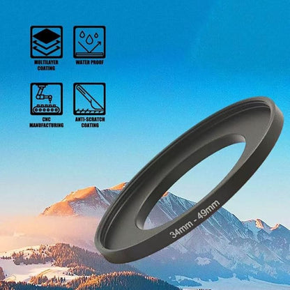YAMAFOO 52mm to 55mm Step-up Ring/Step Down Rings Filter Adapter for All Brands UV ND CPL Metal Ring Step-Up Rings Adapter Filter,Black (52-55)