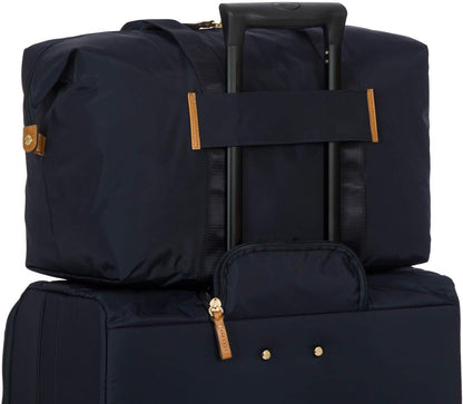 Bric's X-Bag/X-Travel 2.0 Folding Duffel Bag - 18" Carry On and Overnight Travel Bag - Navy