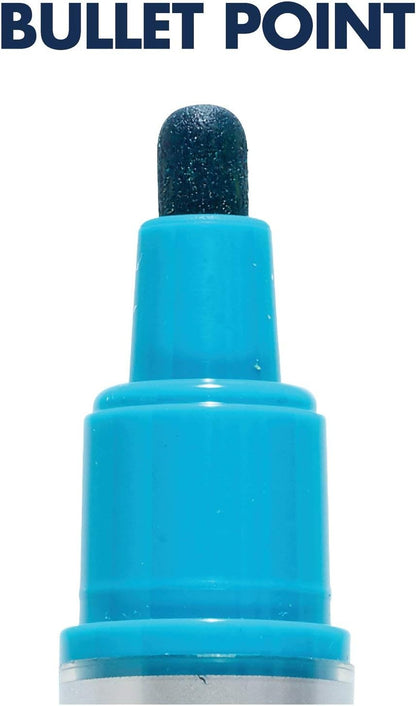 Quartet Glass Board Dry Erase Markers, Premium, Bullet Tip, Assorted Colors, 6 Pack (79556)