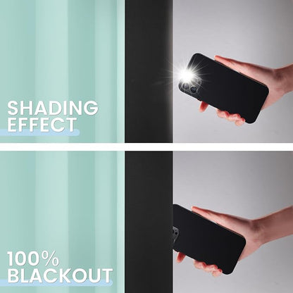 SimpleHome 100% Blackout Curtains for Bedroom,Thermal Insulated Aqua Grommet Window Drapes Room Darkening Curtains for Living Room with Black Back,52 x 96 Inch,2 Panels