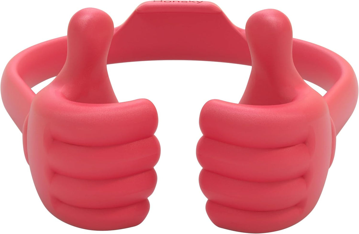Honsky Thumbs Up Tablet Stand - Universal Cute, Light Red Tablet Holder for Desk