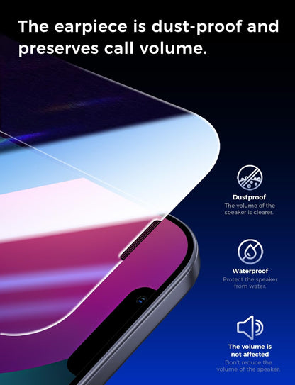 MAGIC JOHN 2 Pack for iPhone 13/14& iPhone 13 Pro 6.1 inch Tempered Glass Screen Protector, Auto Dust-Elimination, Bubble Free, HD Clear, Easy Installation