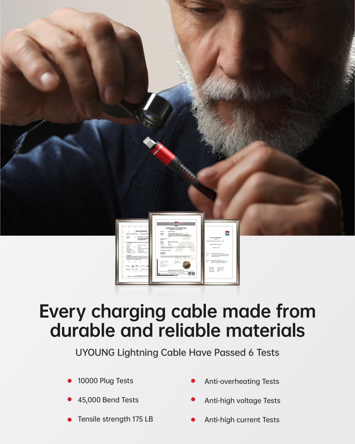 10 FT iPhone Charger [Apple MFi Certified] 3 Pack 10 Foot USB Fast Lightning Cable Long Nylon Braided Charger Cord Compatible with iPhone 14/13/ 12/11/X/XS/XR/XS Max/8/7/6/5S/SE/iPad Pro/Mini/Air