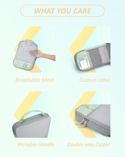 BAGSMART 6 Set /4 Set/2 Set Compression Packing Cubes for Travel, Lightweight Luggage Organizer Bags, Durable Space Saver Bags Travel Essentials